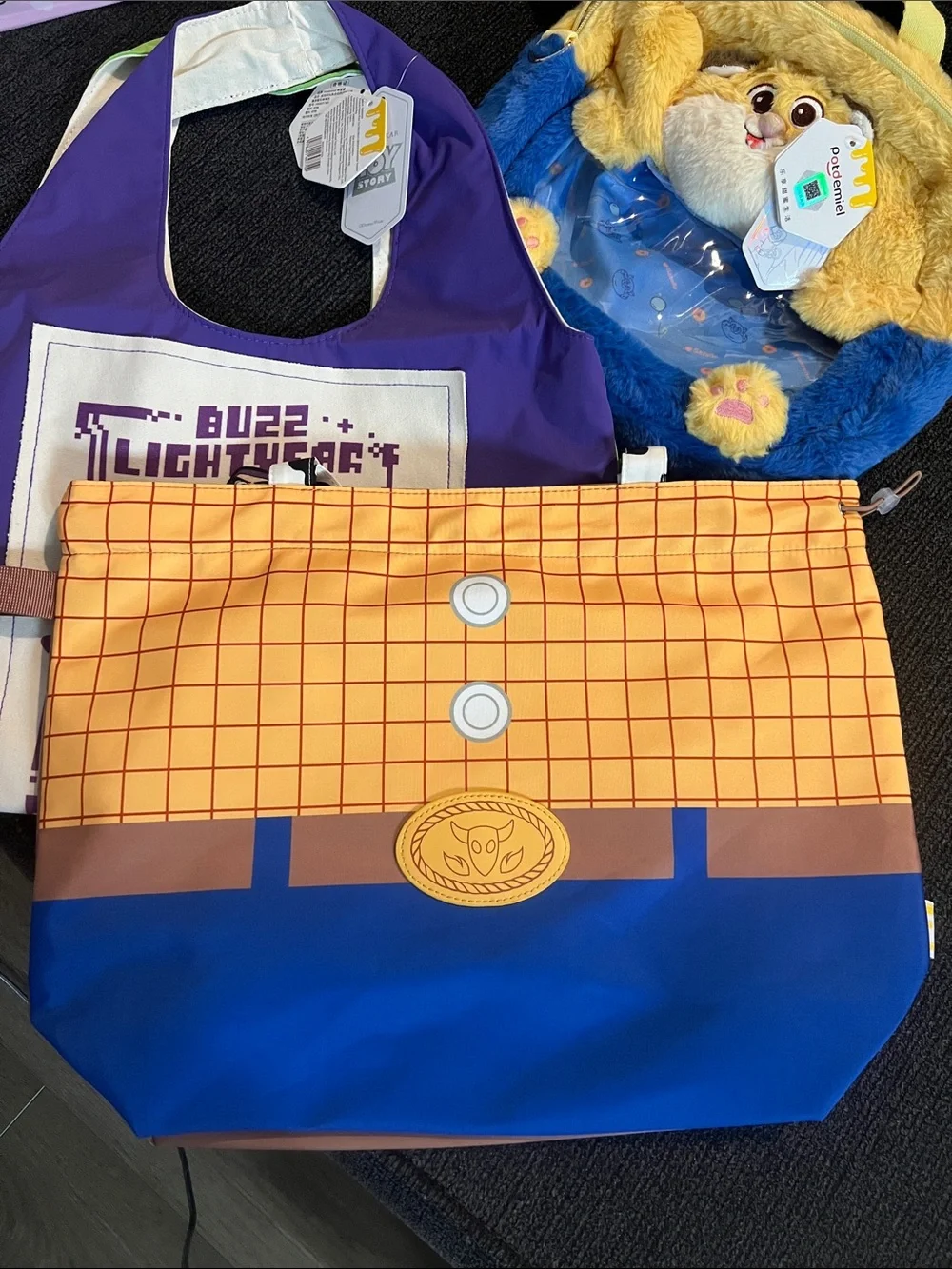 Disney Plush Character Crossbody Bag in Yellow and Blue